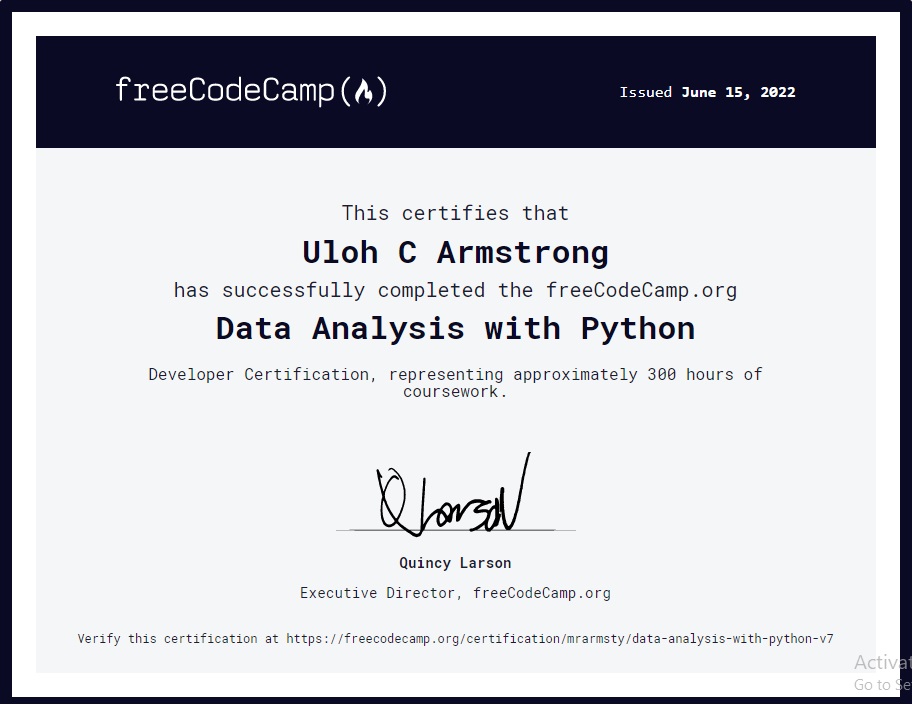 FreeCodeCamp Certification